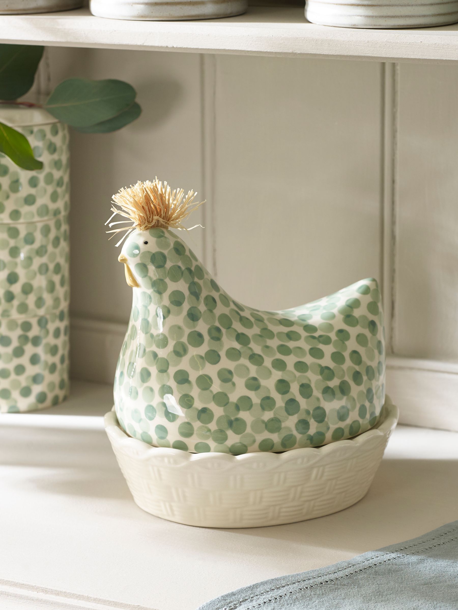 Buy Sage Green Ceramic Chicken Egg House from the Next UK online shop