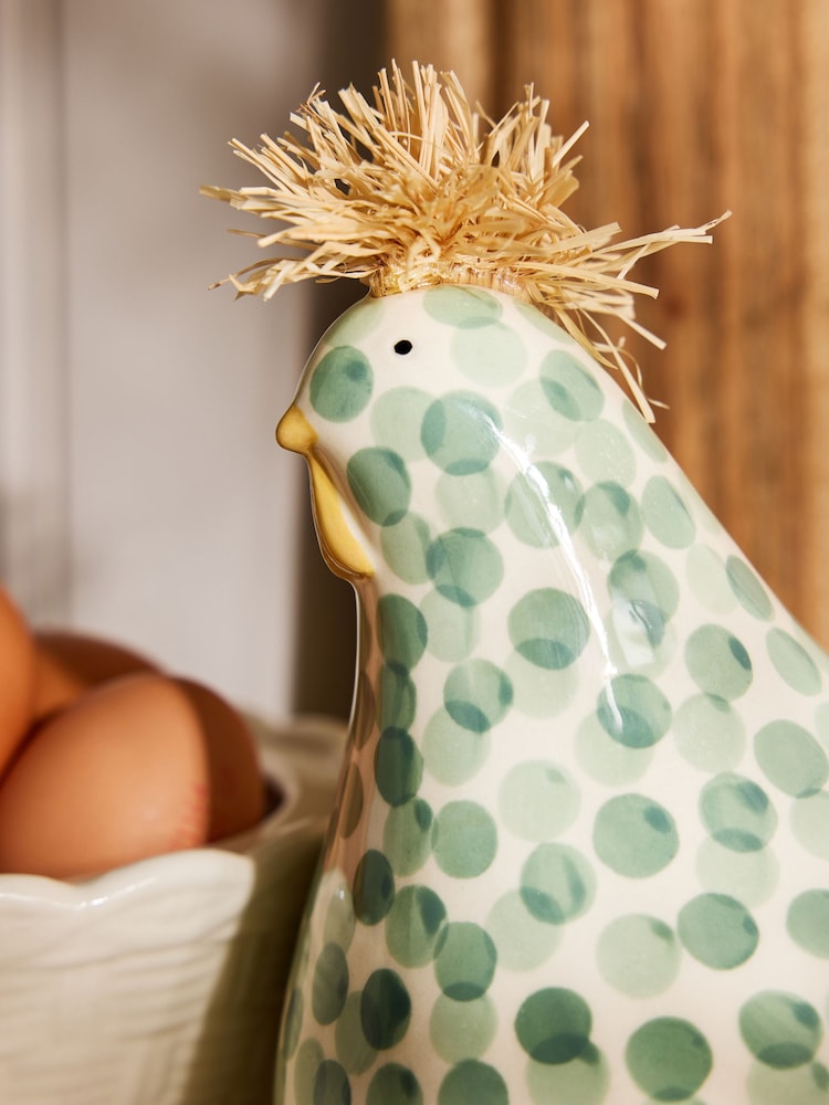 Sage Green Ceramic Chicken Egg House - Image 7 of 7