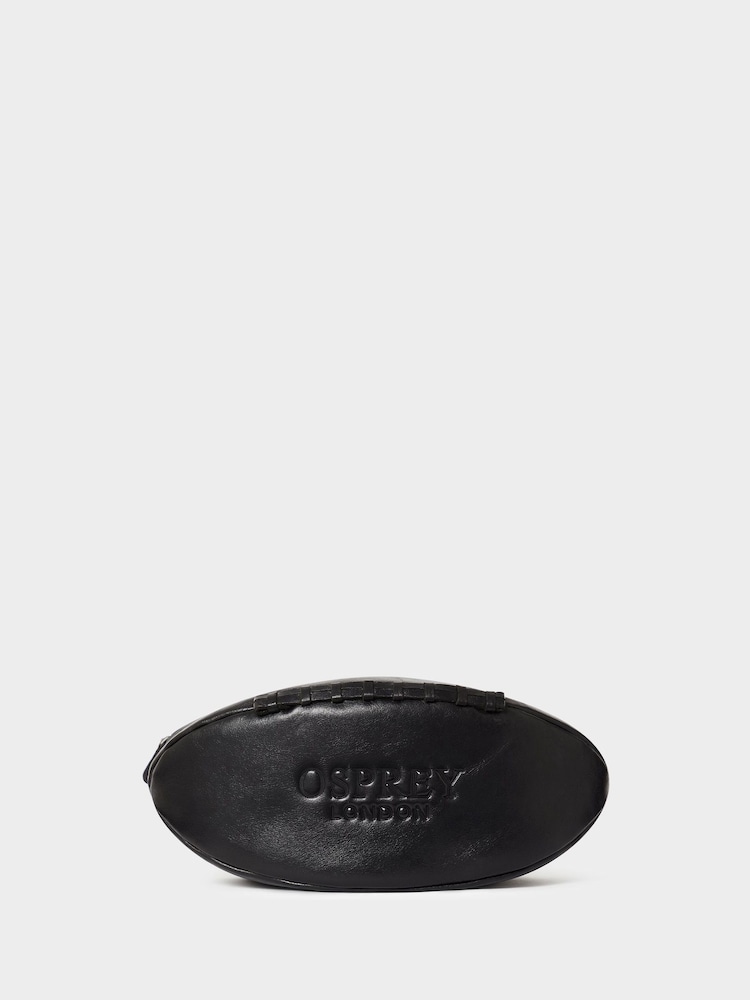 Osprey London Black The Rugger Saddle Leather Washbag - Image 1 of 5 Osprey London Black The Rugger Saddle Leather Washbag - Image 1 of 5