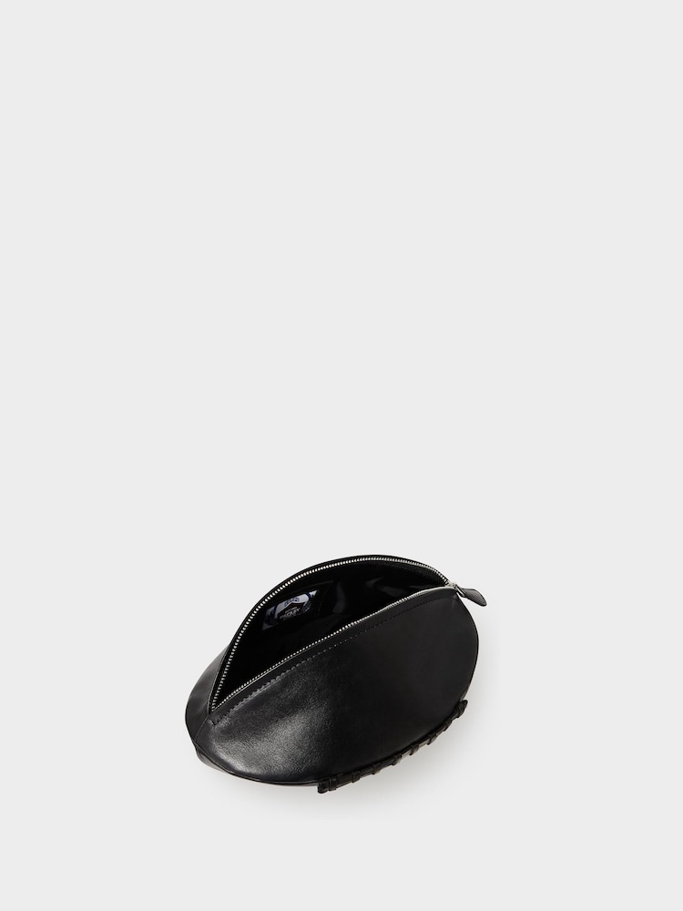Osprey London Black The Rugger Saddle Leather Washbag - Image 2 of 5 Osprey London Black The Rugger Saddle Leather Washbag - Image 2 of 5