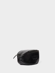 Osprey London Black The Rugger Saddle Leather Washbag - Image 3 of 5