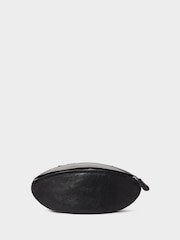 Osprey London Black The Rugger Saddle Leather Washbag - Image 4 of 5