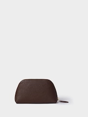 Шоколадно-коричневий - Osprey London Шкіряний косметичний чохол The Bow - Image 3 of 5
