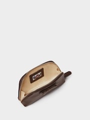 Шоколадно-коричневий - Osprey London Шкіряний косметичний чохол The Bow - Image 5 of 5