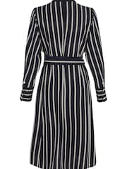 Tommy Hilfiger Blue Argyle Stripe Midi Shirt Dress - Image 5 of 6