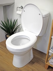 Showerdrape White Soft Close Toilet Seat with Button Release - Image 1 of 4