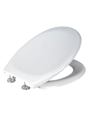 Showerdrape White Soft Close Toilet Seat with Button Release - Image 2 of 4