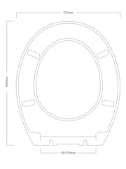 Showerdrape White Soft Close Toilet Seat with Button Release - Image 4 of 4
