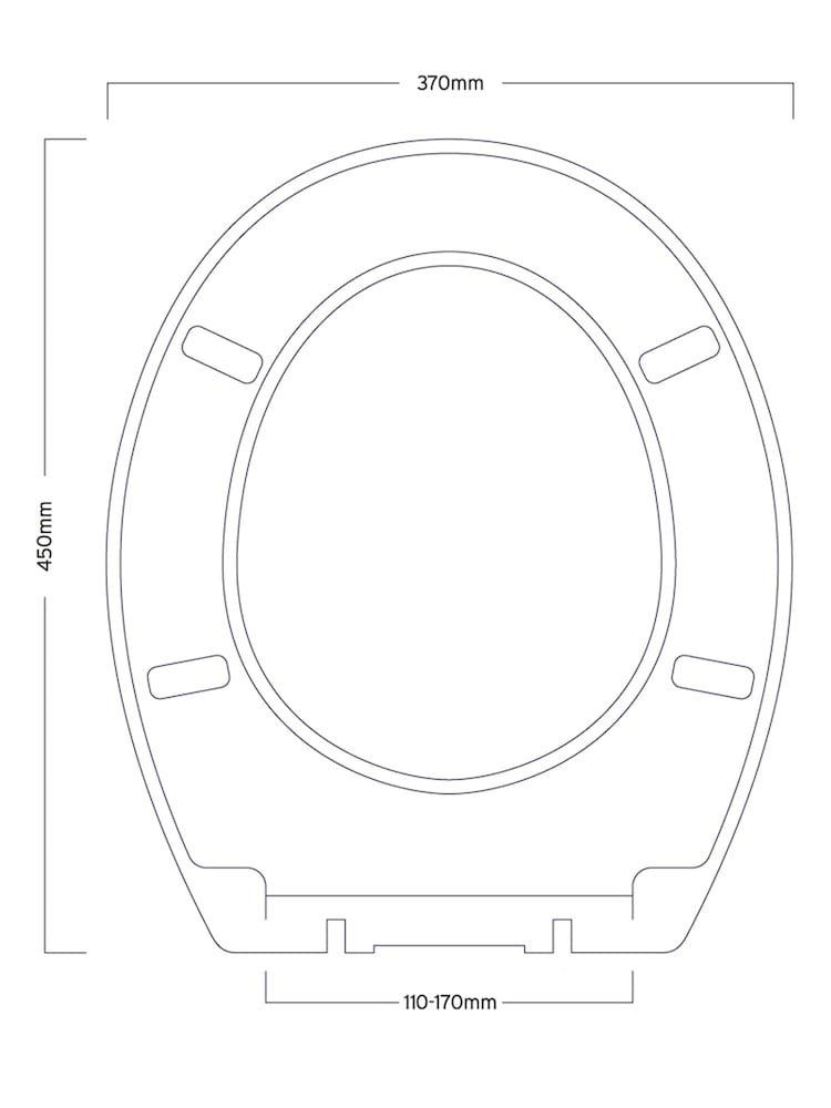 Showerdrape White Soft Close Toilet Seat with Button Release - Image 4 of 4