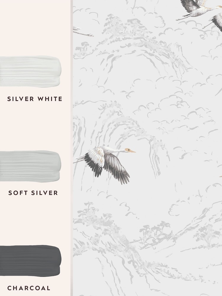 Laura Ashley Silver Animalia 10M Wallpaper - Image 4 of 4 Laura Ashley Silver Animalia 10M Wallpaper - Image 4 of 4