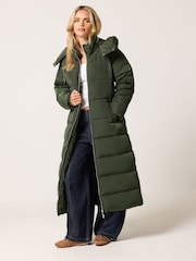 PixieGirl Petite Green Maxi Padded Coat - Image 1 of 6