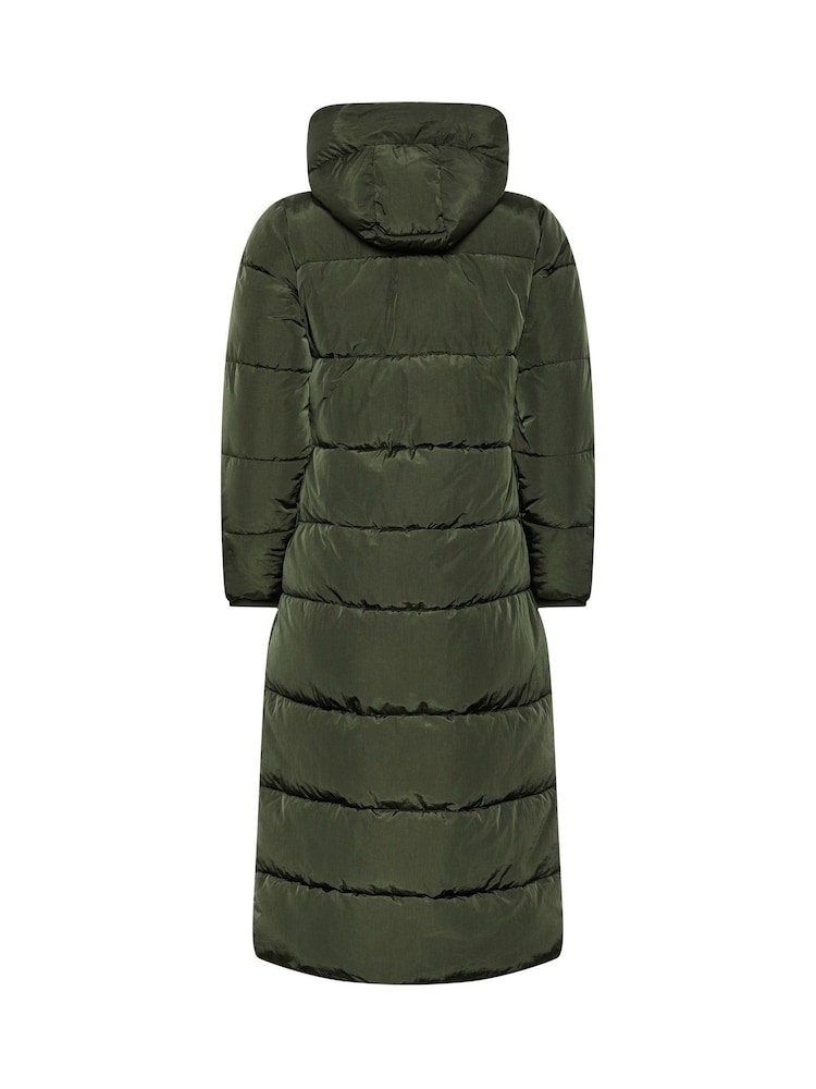 PixieGirl Petite Green Maxi Padded Coat - Image 6 of 6