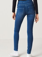 Dark Blue Super Stretch Soft Sculpt Pull-On Denim Leggings - Image 4 of 6