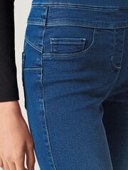 Dark Blue Super Stretch Soft Sculpt Pull-On Denim Leggings - Image 5 of 6