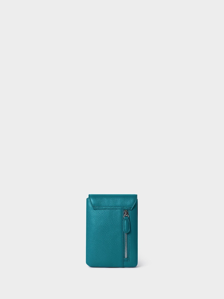 Osprey London Green The Madison Leather Phone Bag - Image 2 of 5 Osprey London Green The Madison Leather Phone Bag - Image 2 of 5