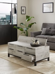 Grey Bronx Large Coffee Table With Drawers - Image 2 of 7
