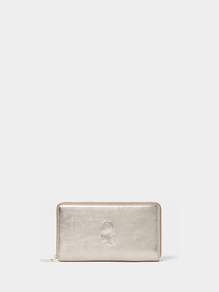 Osprey London Gold The Luxe Leather Travel Organiser with Gift Box - Image 2 of 6 Osprey London Gold The Luxe Leather Travel Organiser with Gift Box - Image 2 of 6
