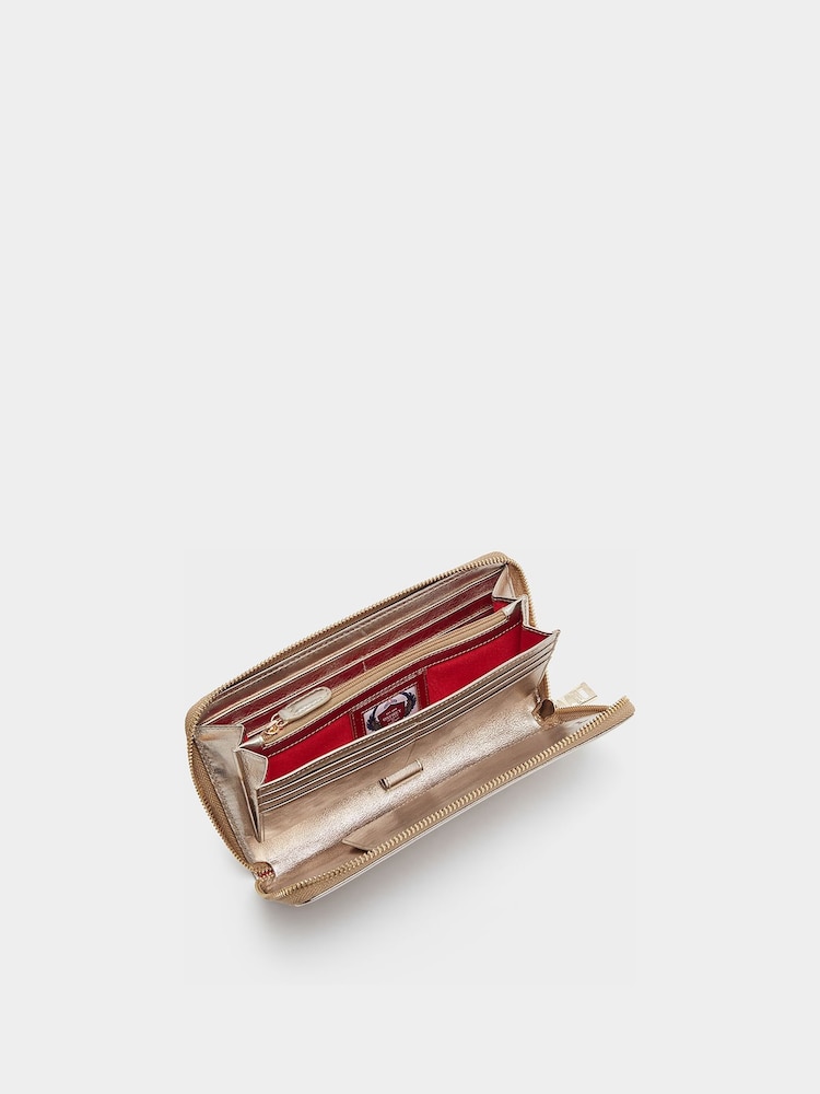 Osprey London Gold The Luxe Leather Travel Organiser with Gift Box - Image 6 of 6 Osprey London Gold The Luxe Leather Travel Organiser with Gift Box - Image 6 of 6