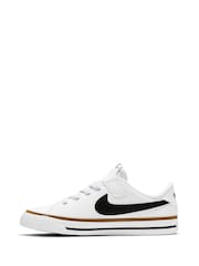 Nike White/Black Junior Court Legacy Trainers - Image 2 of 9