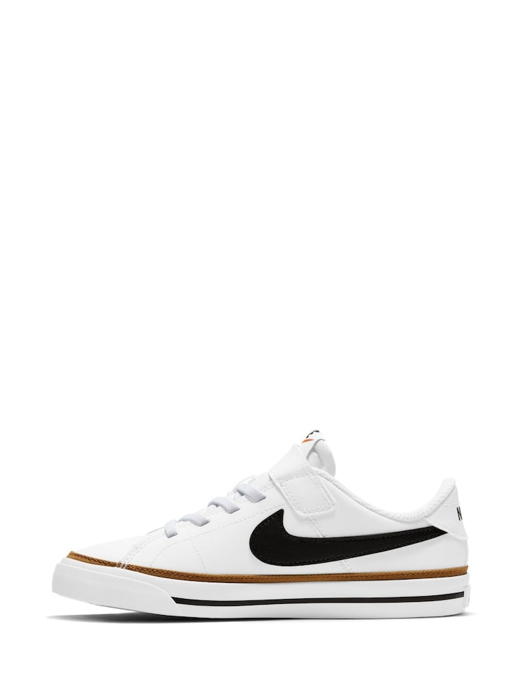 Nike White/Black Junior Court Legacy Trainers - Image 2 of 9