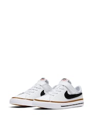 Nike White/Black Junior Court Legacy Trainers - Image 3 of 9