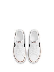 Nike White/Black Junior Court Legacy Trainers - Image 5 of 9
