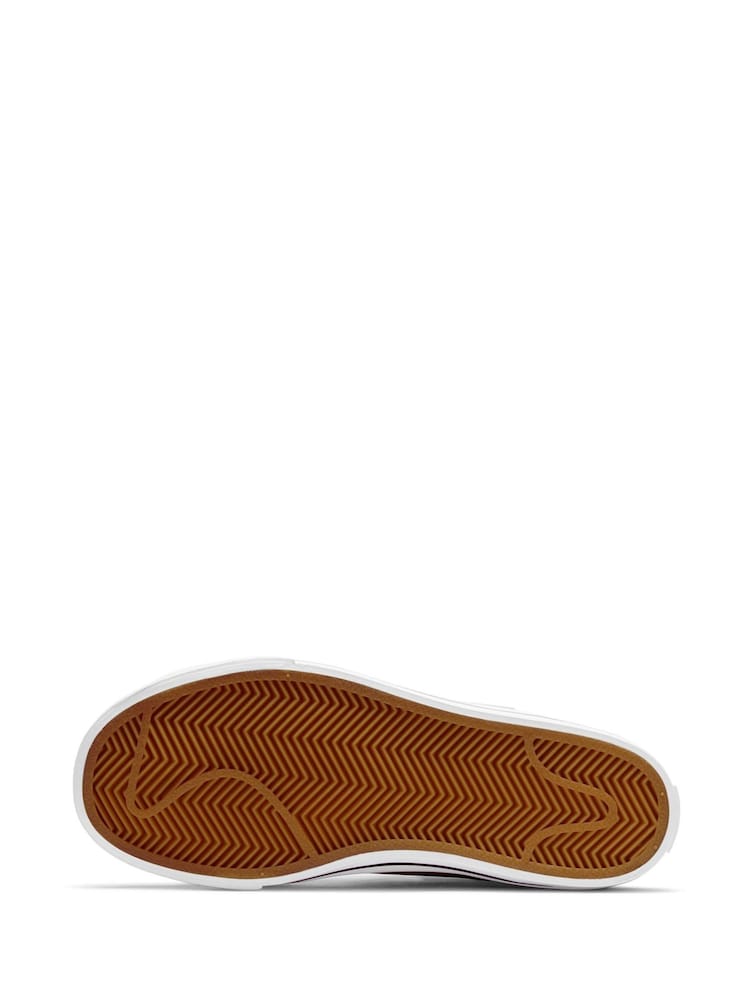 לבן/שחור - נעלי ספורט של Nike דגם Court Legacy לילדים ונוער - Image 6 of 9