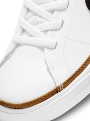 Nike White/Black Junior Court Legacy Trainers - Image 9 of 9