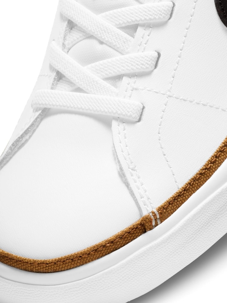 Nike White/Black Junior Court Legacy Trainers - Image 9 of 9