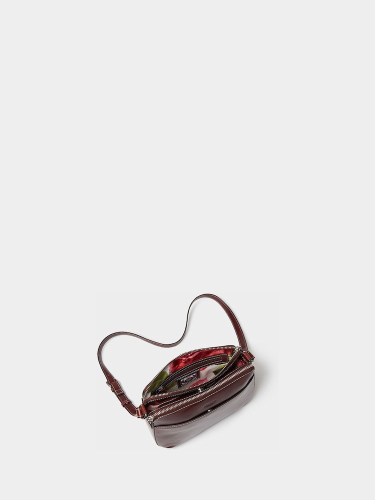 Osprey London Brown The Buckley Saddle Leather Cross-Body Bag - Image 5 of 5 Osprey London Brown The Buckley Saddle Leather Cross-Body Bag - Image 5 of 5