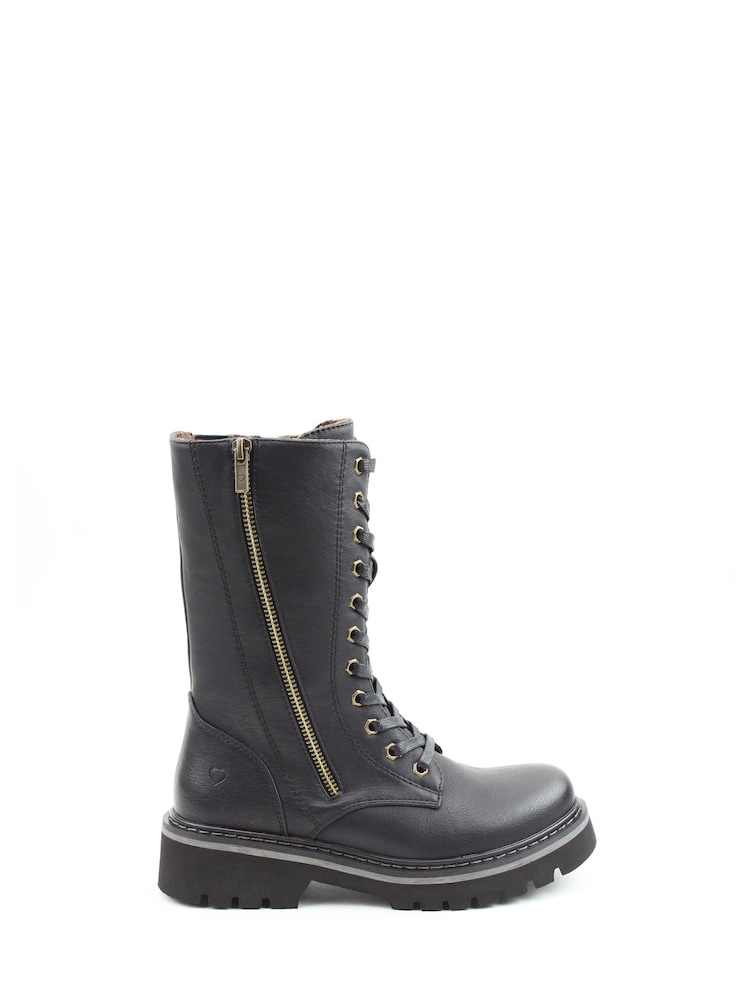 Heavenly Feet Black Bobbie Mid Boots - Image 1 of 6 Heavenly Feet Black Bobbie Mid Boots - Image 1 of 6