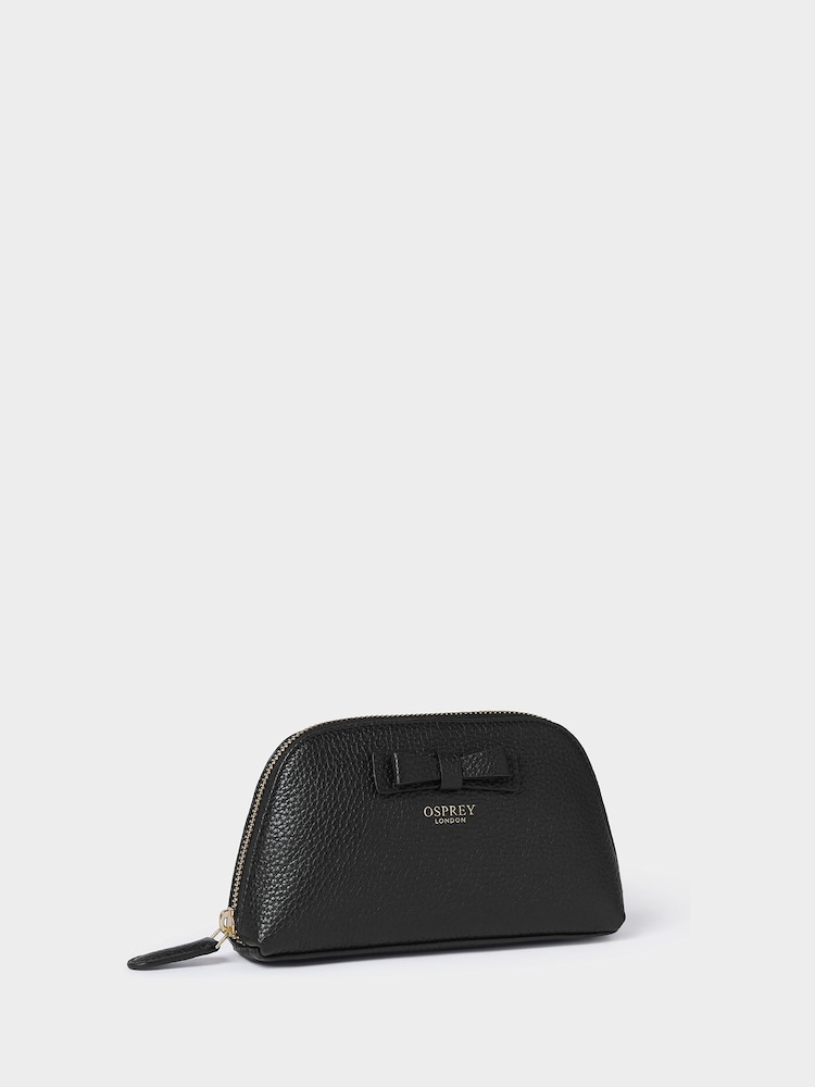 Чорний - Osprey London Шкіряний косметичний чохол The Bow - Image 2 of 5