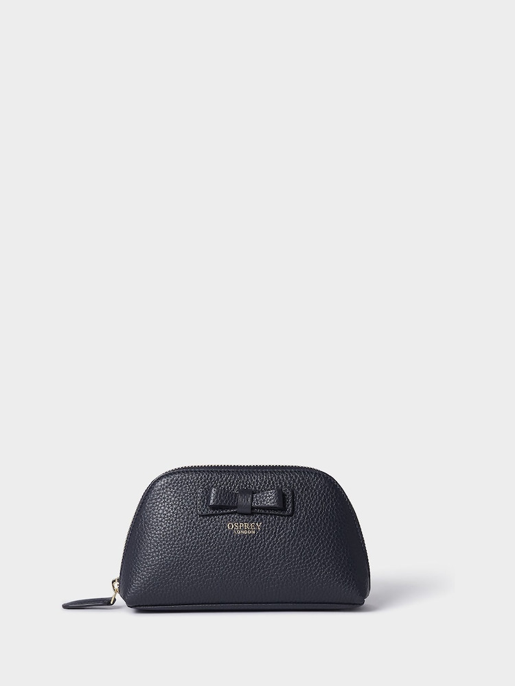 Синій - Osprey London Шкіряний косметичний чохол The Bow - Image 1 of 5