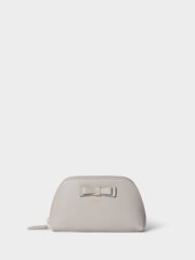 Кремовий - Osprey London Шкіряний косметичний чохол The Bow - Image 1 of 5