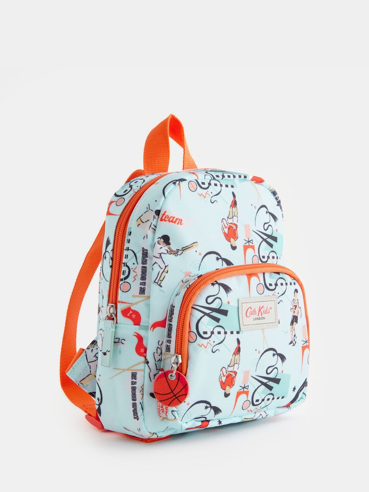 Niebieski z nadrukiem w motywy sportowe - Mały plecak Cath Kidston - Image 4 of 10