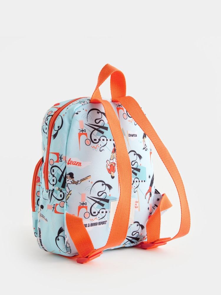 Niebieski z nadrukiem w motywy sportowe - Mały plecak Cath Kidston - Image 5 of 10