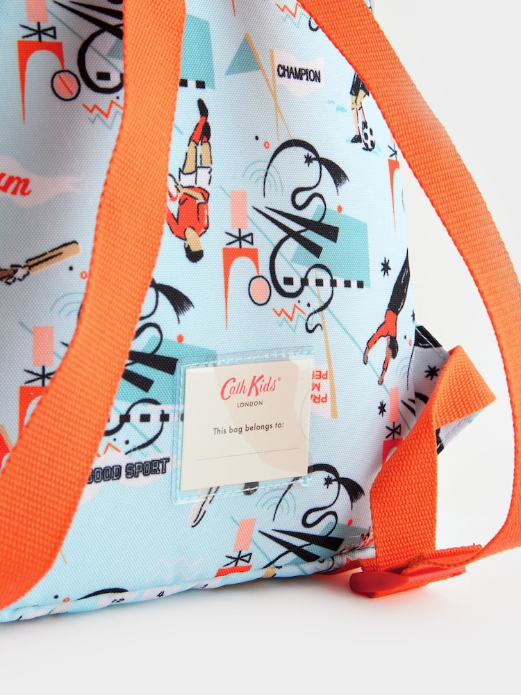 Niebieski z nadrukiem w motywy sportowe - Mały plecak Cath Kidston - Image 7 of 10