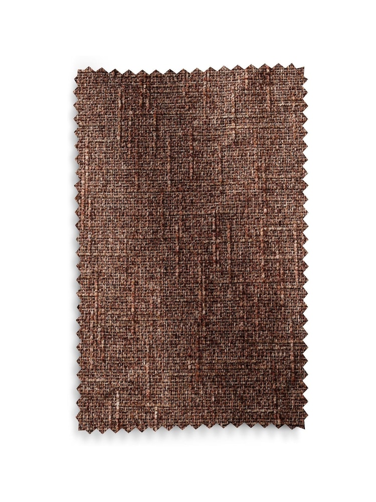 Rust Brown Next Multi Chenille Pencil Pleat Lined Curtains - Image 5 of 5