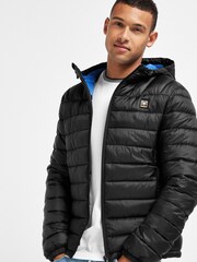 Black Shower Resistant Hooded Puffer Coat With DuPont Sorona® Insulation - Image 1 of 10