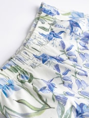 Blau mit floralem Muster - 3er-Pack für Babys bestehend aus T-Shirt und Shorts aus 100 % Baumwolle - Bild 8 von 9