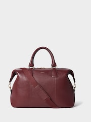 Rojo - Bolso de fin de semana de cuero The Adaline de Osprey London - Imagen 1 de 6