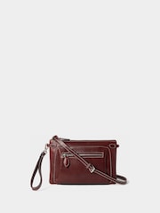Osprey London Brown The Ruby Saddle Leather Cross-Body Bag - Image 1 of 5