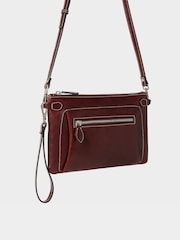 Osprey London Brown The Ruby Saddle Leather Cross-Body Bag - Image 2 of 5