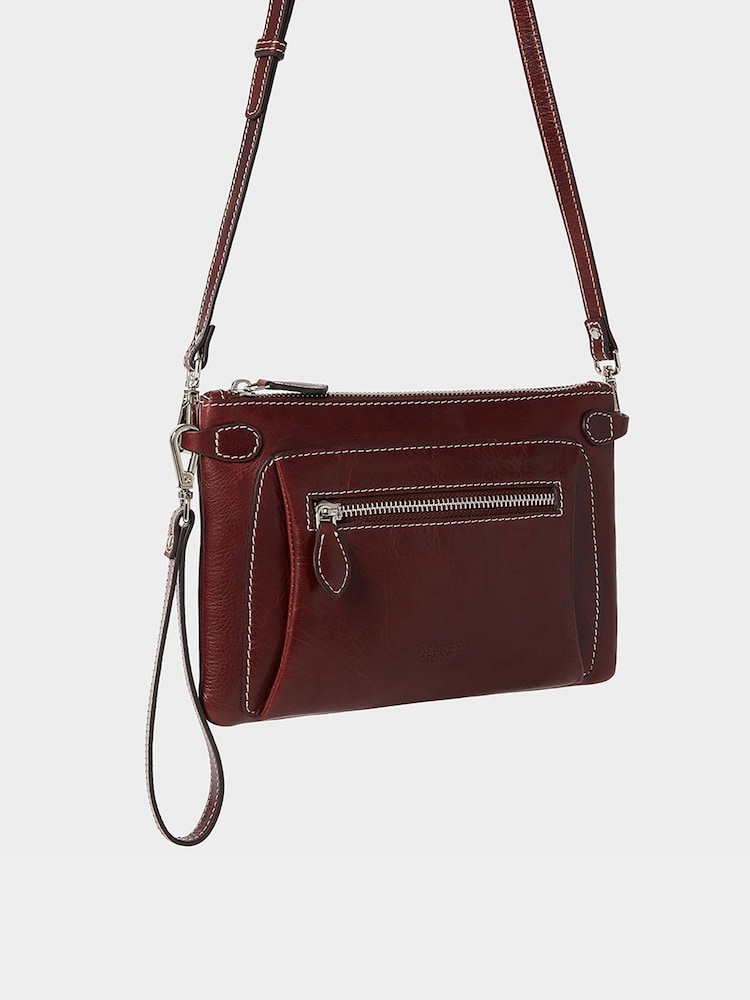 Osprey London Brown The Ruby Saddle Leather Cross-Body Bag - Image 2 of 5 Osprey London Brown The Ruby Saddle Leather Cross-Body Bag - Image 2 of 5
