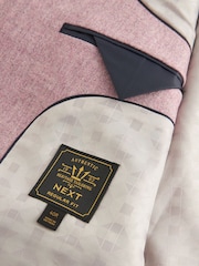 Pink Regular Fit Nova Fides Italian Wool Blend Suit: Jacket - Image 11 of 13