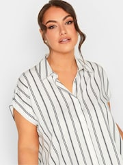 Yours Curve White Button Through 100% Cotton Shirt - Image 4 of 4