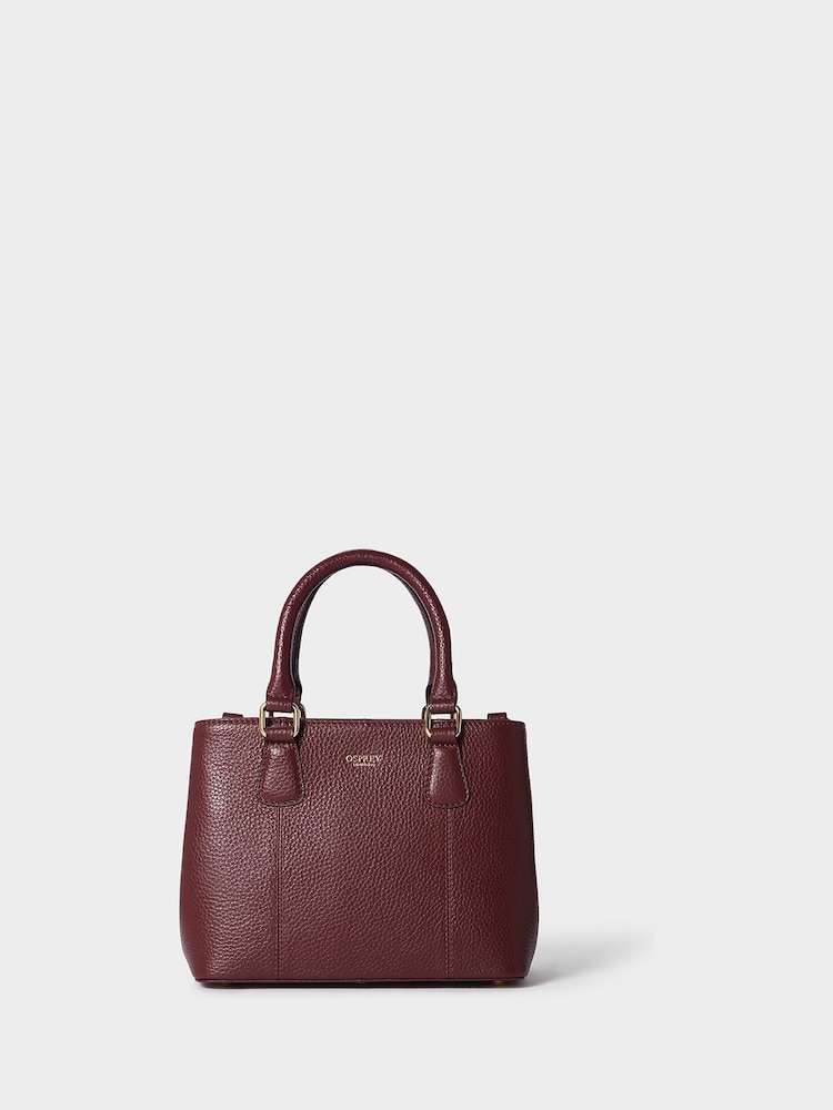 Osprey London Red The Mini Adaline Leather Grab Bag - Image 6 of 6