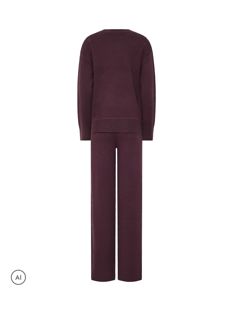 Long Tall Sally Red Premium Knitted Sweatshirt And Trouser Set - Image 6 of 6 Long Tall Sally Red Premium Knitted Sweatshirt And Trouser Set - Image 6 of 6