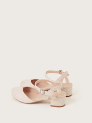 Monsoon Pink Lace Two Part Heels - Image 3 of 3