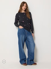 M&Co Black Star Embroidered Jumper - Image 2 of 6